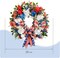 22 Inch Patriotic Spring Wreaths for Front Door 4th of July Wreaths with Red White Blue Hydrangea Flag Bowknot Wreath for Memorial Day Independence Day Home Decor